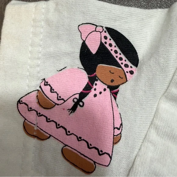 Storyteller Graphic Shirt Girls 12 Months White Pink Print Native American - Picture 5 of 9